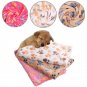 Pet Small Large Warm Paw Print Dog Puppy Cat Fleece Soft Blanket Bed Mat Cushion