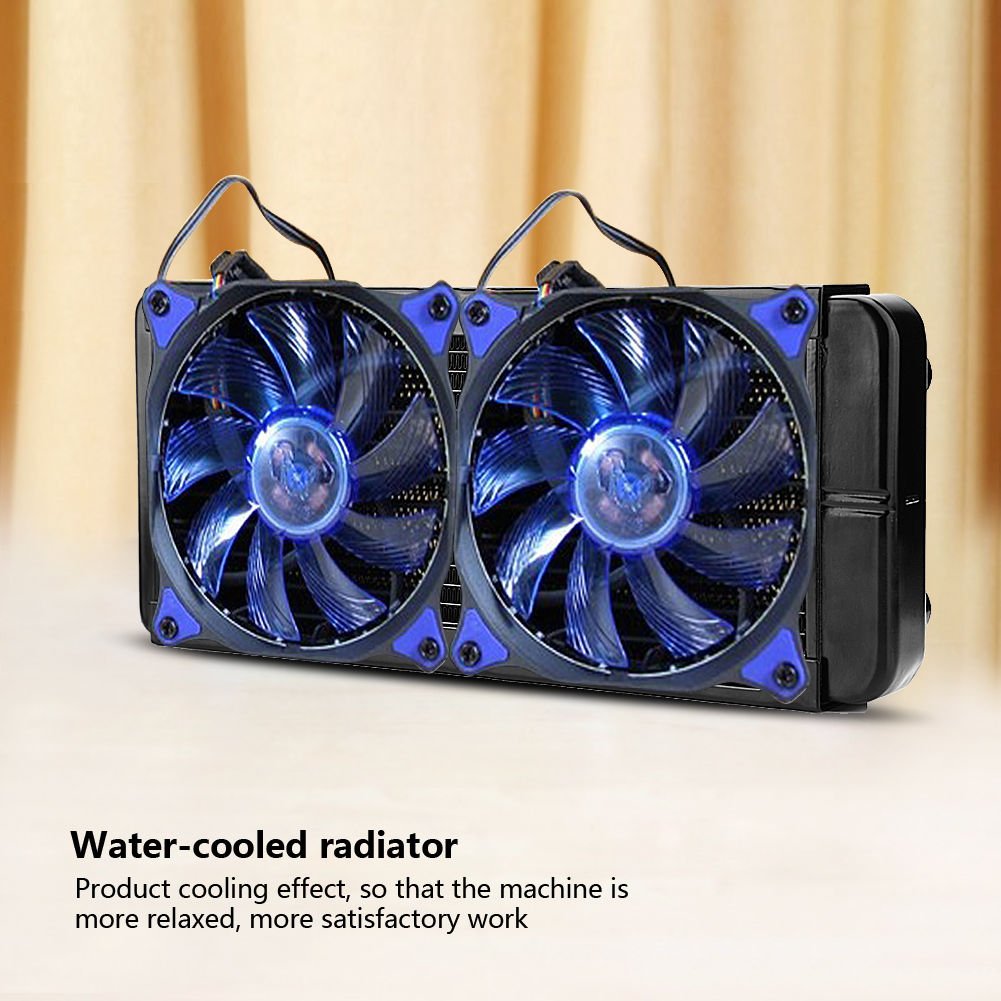 PC Computer Radiator Water Cooling Cooler For CPU LED Heatsink 240mm Aluminum