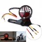 Round Stop Vintage Motorcycle License Plate Mount Tail Brake Light For Harley