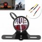 Round Stop Vintage Motorcycle License Plate Mount Tail Brake Light For Harley