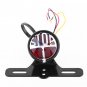 Round Stop Vintage Motorcycle License Plate Mount Tail Brake Light For Harley