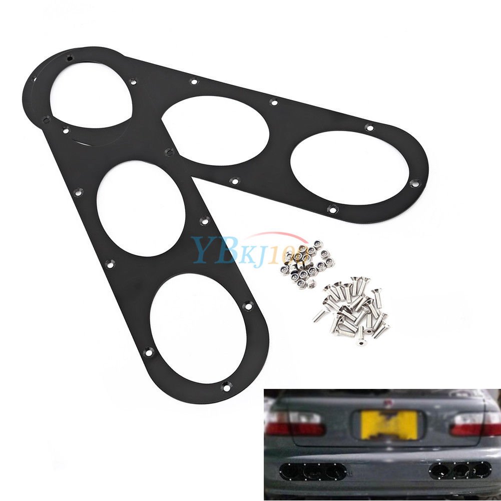 2x Universal Car Auto Aluminium Rear Bumper Race Air Diversion Diffuser Panel EL