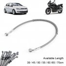 39cm-70cm Motorcycle Motorbike Brake Oil Hose Pipe Line Fitting Braided Durable