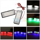 LED Rectangle Strobe Reflector Motorcycle Tail Brake Signal Light New Colorful