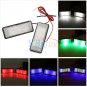 LED Rectangle Strobe Reflector Motorcycle Tail Brake Signal Light New Colorful