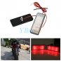 LED Rectangle Strobe Reflector Motorcycle Tail Brake Signal Light New Colorful