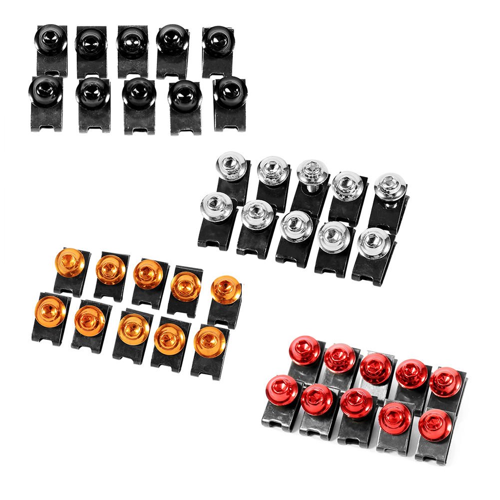 10PC M5 5mm Motorcycle Fairing Body Bolt Screw Spire Speed Fastener Clip Nut Hot