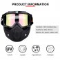 BSDDP Motorcycle Dirt Bike Windproof Helmet Shield Goggles With Removable Mask