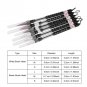 6Pcs/set Piston Water Brush Chinese Calligraphy Pen Soft/Hard Hair L+M+S Durable