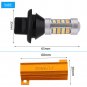 2x Car 42-SMD LED T20 Daytime Running Light Bulb Turn Signal Lamp with Resistors
