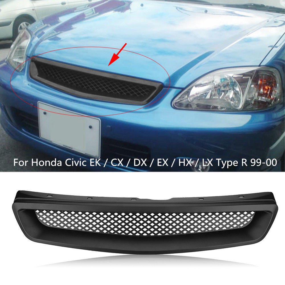 Car Black Front Hood Bumper Grille for Honda Civic EK CX DX EX HX LX  R 99-00 EL
