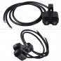 CNC Motorcycle Handlebar Mount Headlight Spotlight 3 Way On/Off Dual Switch