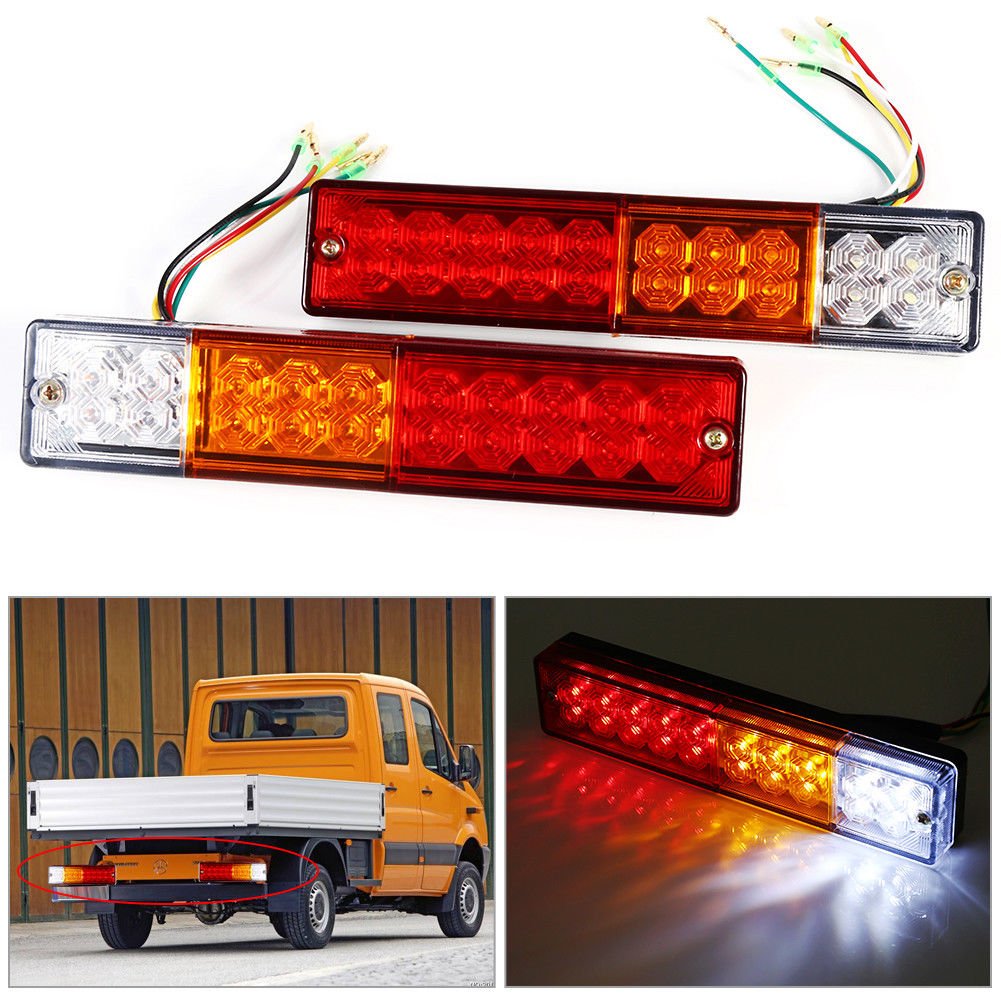 2pcs LED Tail Rear Reverse Lights Turn Ute Truck Trailer Caravan Indicator 12V