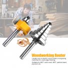 1/2"H - 1/4" Shank Rabbet Router Bit w/7 Bearings Set for Particle Board Plywood