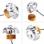 1X Motorcycle LED Headlight Lens Angel Devil Eye Head Lamp Cyclone-Type Blue/Red