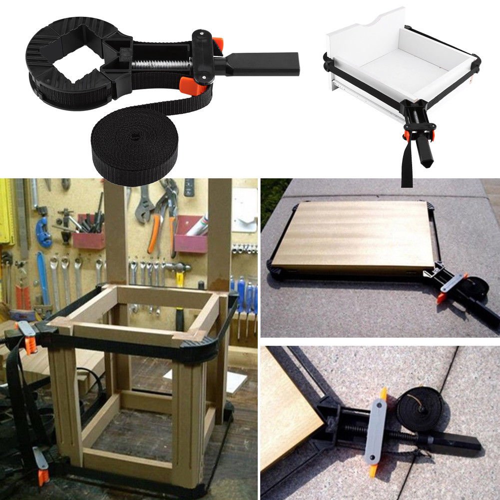 Adjustable Corner Clamp Band Strap 4 Jaw Picture Frame Holder Woodworking Tool