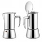 Silver Stainless Steel Moka Pot Espresso Coffee Make for Gas & Electric Stovetop
