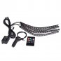 4PCS 18SMD Car Interior RGB LED Strip Light Foot Atmosphere Light Remote Control