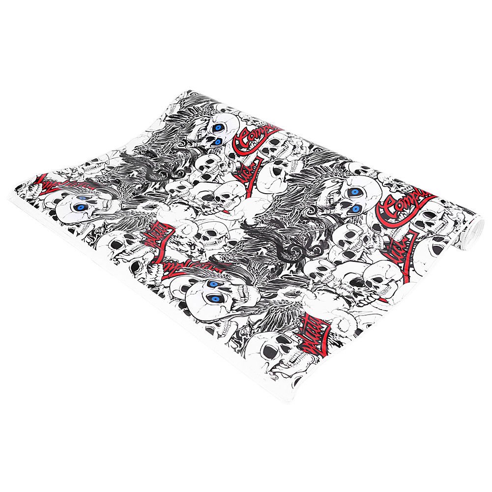 Car Board Panel Cartoon Skull Graffiti Bomb Sticker Wrap Sheet Roll Decals Film