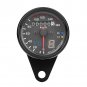 Motorcycle Dual Odometer Speedometer Gauges Gear Display w/ LED Indicator DC 12V