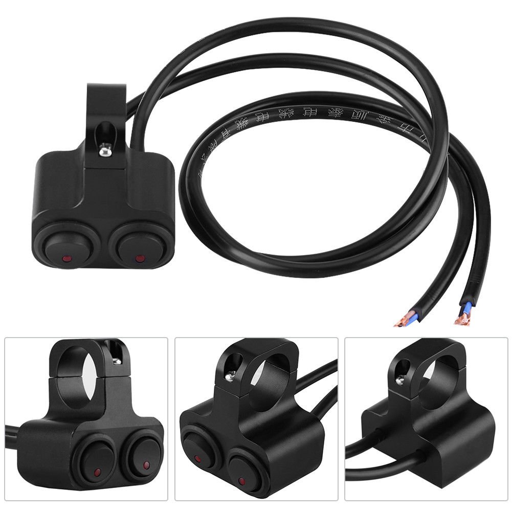 1pcs 12V 10A Handlebar Headlight Spotlight Dual Switch Universal For Motorcycle