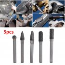 5 Head Tungsten Carbide 8MM Rotary Point Burr Die Grinder 6mm Shank Bit Set coi