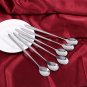 Durable 6Pcs/Set Stainless Steel Dessert Spoons Coffee Tea Ice Cream Tableware