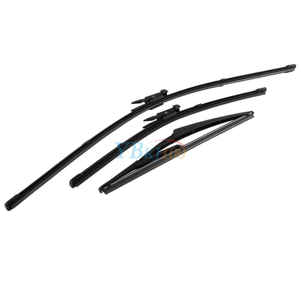 24''/16'' Front + 12'' Rear Windshield Wiper Blades for Nissan Qashqai
