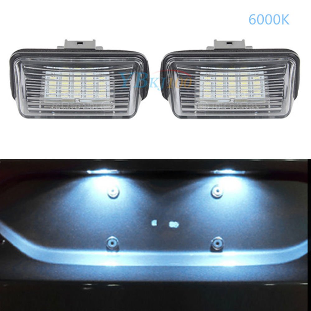 White LED Number License Plate Light For Peugeot 12V/24V 18SMD 308/5008 Partner