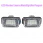 White LED Number License Plate Light For Peugeot 12V/24V 18SMD 308/5008 Partner