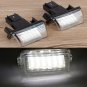 White LED Number License Plate Light For Peugeot 12V/24V 18SMD 308/5008 Partner