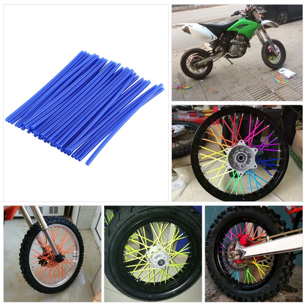 36x Wheel Spoke Wraps Kit Rims Skins Covers Guard Protector Set Pit Motorcycle