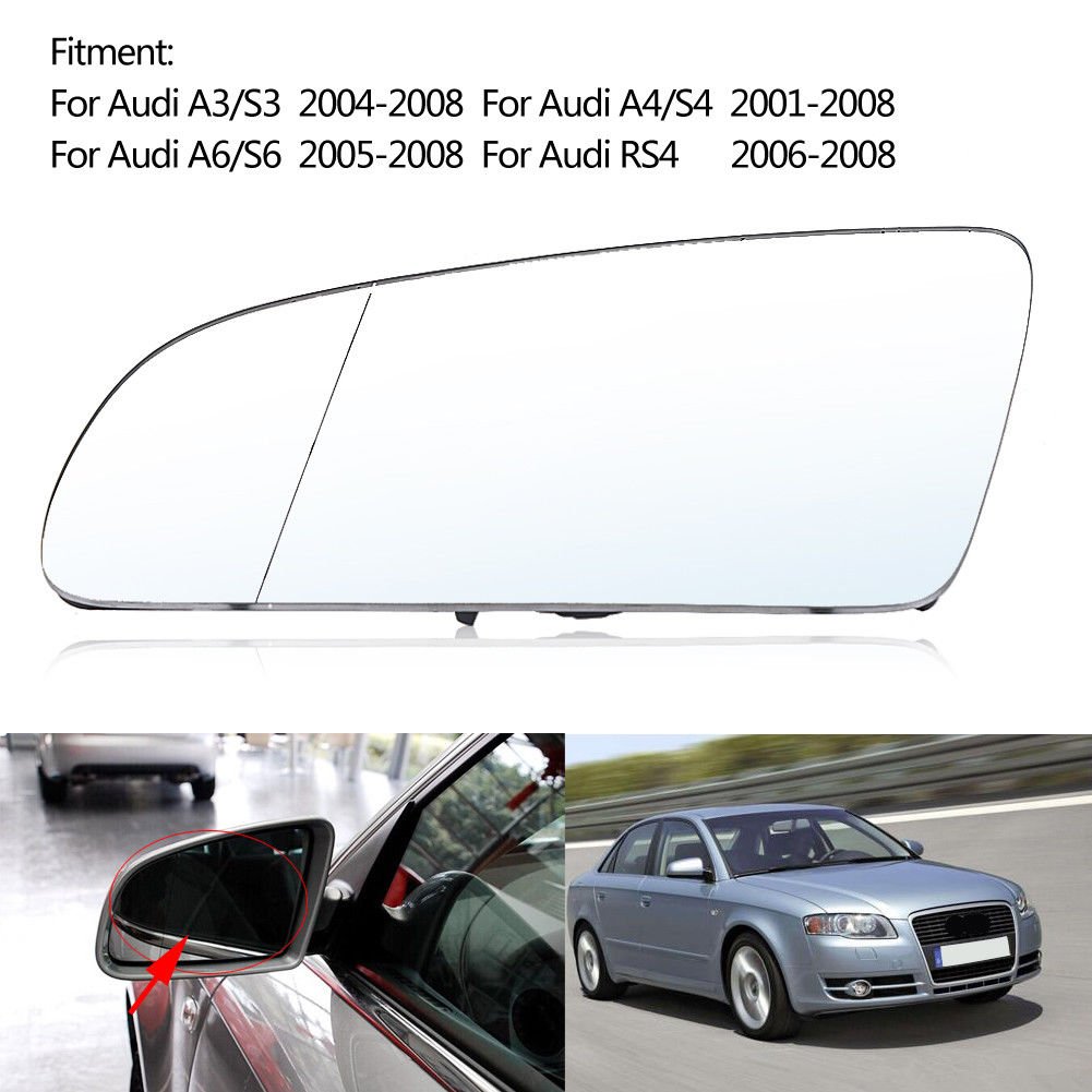 Car Left Side Wing Mirror Glass for Audi A3 A4 A6 RS4 20012008