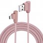 Type-C USB Cable Charger 1M 90Degree Right Angle Braided Charging Data Sync Cord