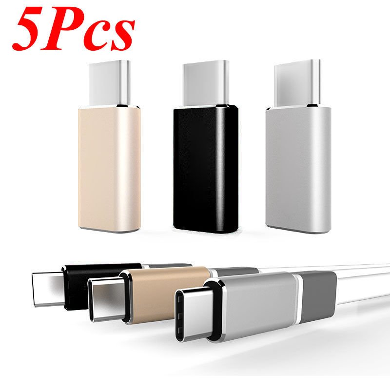 5X Micro USB Female to USB 3.1 Type C Male Adapter Charger Converter Connector