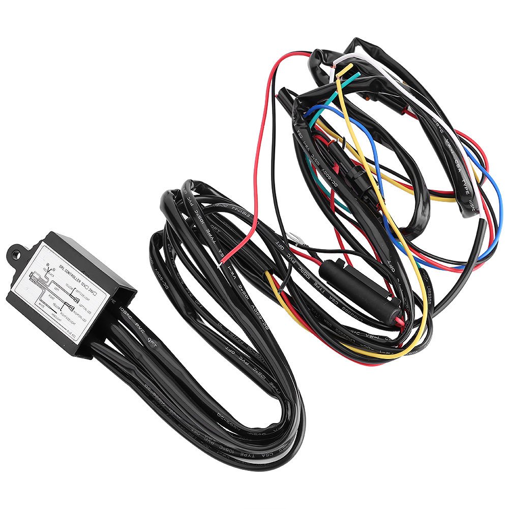 12V Car DRL Daytime Running Light Dimmer Dimming Relay Control Switch Harness