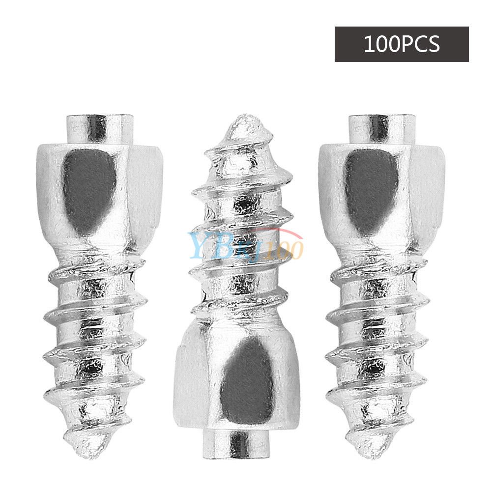 100x 12mm Car Screw Stud Snow Spikes Trim Wheel Tyres Snow Chains Studs Durable