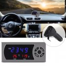 3 in 1 12-24V Car Vehicle LED Digital Clock Thermometer Voltmeter USB Charger