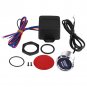 Blue illumination Car Engine Start Push Button Switch Ignition Starter Relay Box