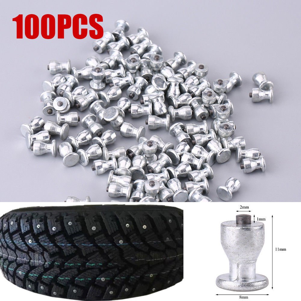 100Pcs 8mm Anti-Slip Screw in Tire Stud Wheel Tyre Snow Chains For Car Truck ATV