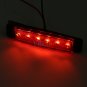 10x 24V SMD 6 LED Red Rear Side Marker Light Position for Truck Trailer Lorry