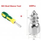 100x 9mm Car Truck ATV Anti-Slip Tire Stud Screw Tyre Snow Chains + Sleeve Tool