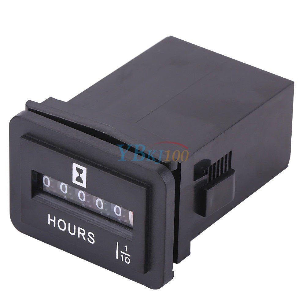 DC 6-80V Mechanical Hour Meter for Diesel Gasoline Engine Generator Motor HM001