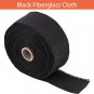 16FT Black High Heat Insulation Exhaust Pipe Wrap Tape Cloth for Car Motorcycle