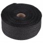 16FT Black High Heat Insulation Exhaust Pipe Wrap Tape Cloth for Car Motorcycle