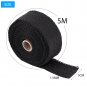 16FT Black High Heat Insulation Exhaust Pipe Wrap Tape Cloth for Car Motorcycle