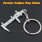 Classic 3D Movable Vernier Caliper Ruler Model Keychain Key Chain Keyring Keyfob