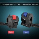 1 Pair Motorcycle 7/8" Left Right Handlebar Mount Switch w/Horn Ignition Control