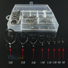 75 Pcs Oval Ceramic Fishing Rod Guide Line Tip Kit Double Feet Ring Repair Eye