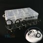 75 Pcs Oval Ceramic Fishing Rod Guide Line Tip Kit Double Feet Ring Repair Eye